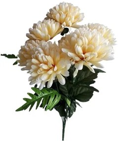 Umelý zväzok Chryzantém, broskyňová, výška 58 cm