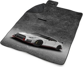 Sablio Plážová deka Nissan GTR 35 Sivý: 200x140 cm