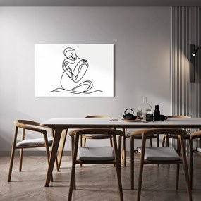 Obraz abstraktné objatie v línii