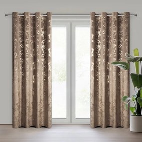 Dekorstudio Zamatový záves RAJA na dekoračných kolieskach 140 x 250 cm v hnedej farbe