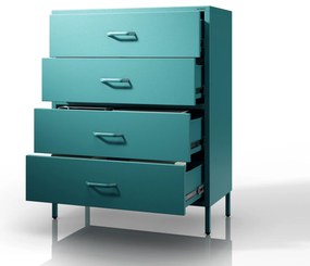 Komoda CARLA, 800 x 1015 x 400 mm, Modern: morská farba