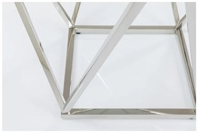 Cristallo príručný stolík strieborný 50x50cm