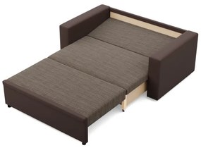Dvojmiestna pohovka LUNA rozkladacia, hnedá / cappuccino