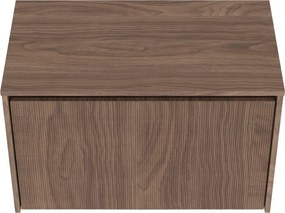 Závěsná skříňka pod umyvadlo Pezzo 80 cm s deskou ořech