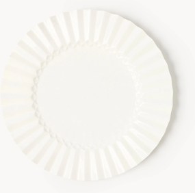 Porcelánové raňajkové taniere's reliéfnym vzorom Antonin, 4 ks