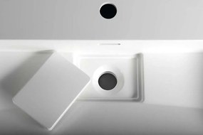 Sapho Sapho, AMUR umývadlo vrátane krytu výpuste 90x46cm, liaty mramor, biela, 55032