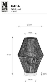 Markslöjd 108665 - Stolná lampa CASA 1xE27/40W/230V mosadz