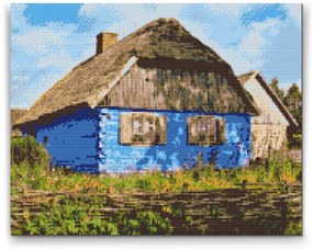 Gario Diamantové maľovanie Vidiecka chata Rozmery: 50 x 40 cm, Rámovanie: S vnútorným rámom, Diamanty: Okrúhle