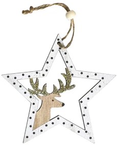 Vianočná dekorácia KL-21X12 biela (2 ks)