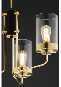 Jupiter 2087 - Luster na tyči RAMIREZ 3xE27/15W/230V zlatá/čierna