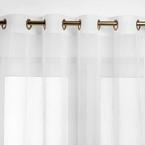 Homede Záclona Kresz Eyelets gold, biela, 280 x 140 cm