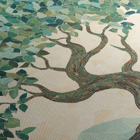 Obraz – Elegantná mozaika so stromom (90x60 cm)