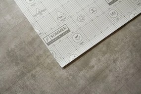 PVC podlaha Olympic Monas 1 štvorce, tmavosivá