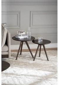 Okrúhle odkladacie stolíky v súprave 2 ks z dubového dreva ø 50 cm Yumi – Rowico