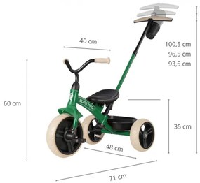 Trojkolka Qplay Elite Pro zelená