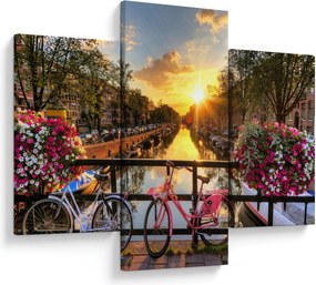 Obraz - Východ slnka v Amsterdame (90x60 cm)