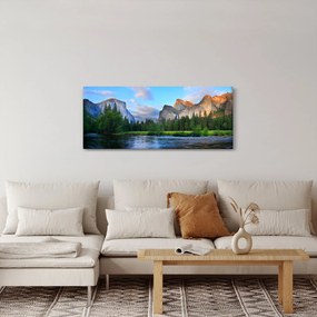 Obraz divokej horskej krajiny (120x50 cm)