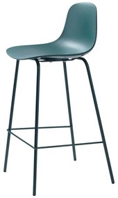 Plastová barová stolička v petrolejovej farbe (výška sedadla 67,5 cm) Whitby – Unique Furniture