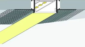 ECOLIGHT Zapustený hliníkový eloxovaný profil - sada 2m