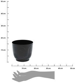 PLASTOVÝ KVETINÁČ ZOE 14X16,5 CM ČIERNA