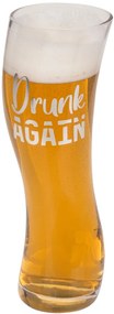 GiftyCity Pohár na pivo Drunk Again, 550 ml