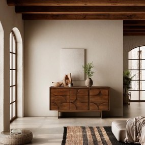 Hnedá komoda z mangového dreva 145x76x40 cm Trisha – MOME
