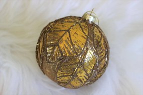 Zlaté sklenené luxusné vianočné gule 3ks 10cm