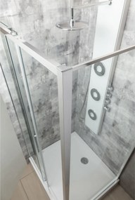 Novoterm Jednokrídlové posuvné sprchové dvere NV-Solid DS CHR 100, chróm/transparent - bez vaničky