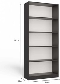 Regál Onyx R80 80 cm antracit