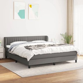 Boxspring posteľ s matracom tmavosivá 160x200 cm látka 3126414