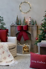 Zelený vianočný stromček so stuhou a mašľami Noël Tree z polyresinu – Ø15*40 cm