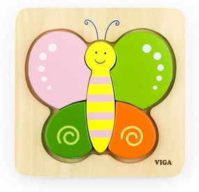 Drevené puzzle pre najmenších Viga Motýľ