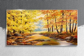 Skleneny obraz Jesenné lesné maľba