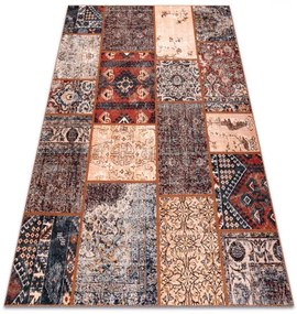 Koberec ANTIKA ancient rust, moderný patchwork, grécky umývateľný - terakota Veľkosť: 80x150 cm