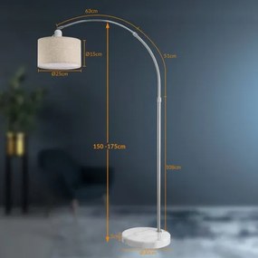 InternetovaZahrada Dizajnová oblúková lampa - nastaviteľná 150-175cm