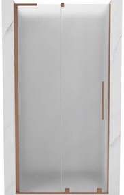 Mexen Velar L, posuvné sprchové dvere do otvoru 100 cm, 8mm sklo námraza, medená matná, 871-100-003-31-65