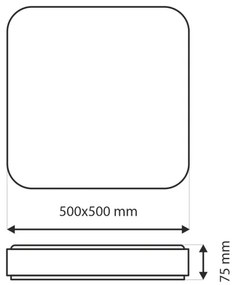 LED Stmievateľné stropné svietidlo UNA LED/60W/230V 2700-6500K + diaľkové ovládanie
