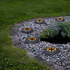 Súprava 2 vonkajších solárnych LED svietidiel Star Trading Lawnlight, ø 11 cm