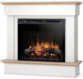 Elektrický krb Tormes 28 biely/dub