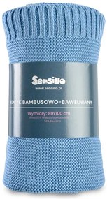 Sensillo Deka pre deti Bavlna/Bambus 80 x 100 cm Jednofarebná Farba: Jeans