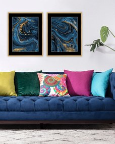 Obraz Abstract Blue&amp;Gold II 40 x 50cm