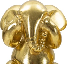 Sada 3 ks dekoratívnych figúrok Elephant zlatá