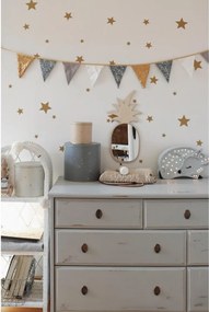 Zrkadlo ananás do detskej izby – dekoratívne akrylové zrkadlo z dreva 23x48 cm