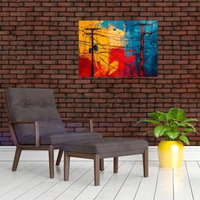 Obraz - Abstraktné elektrické vedenie (70x50 cm)