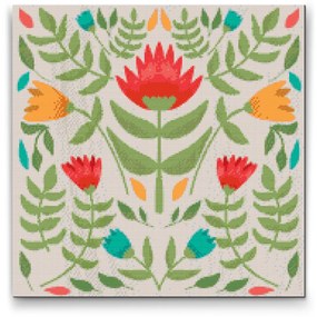 Gario Diamantové maľovanie Tulipánové pozadia Rozmery: 80 x 80 cm, Rámovanie: S vnútorným rámom, Diamanty: Štvorcové