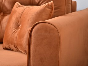 Pohovka dvojsedačka Bacteria (medená + orech). Akcia -20%. Vlastná spoľahlivá doprava až k Vám domov. 1136821