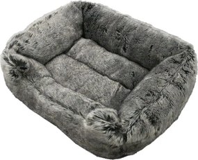 Šedý chlpatý pelech pre psíka alebo mačičku Wolf grey - 55*42*15cm