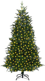 Osvetlený umelý vianočný stromček, zelený 240 cm, PVC a PE 3077782