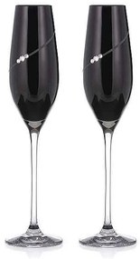 Diamante Sihouette black poháre na sekt 210 ml, 2 ks