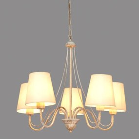 Luster na reťazi MALBO 5xE27/15W/230V béžová